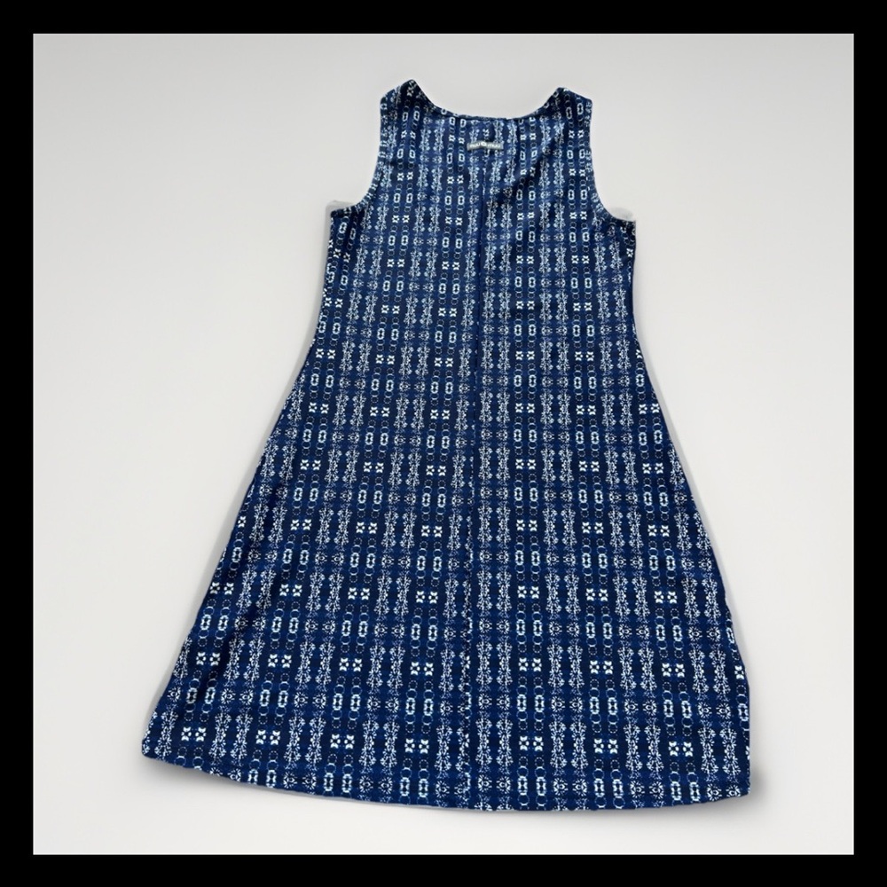 Nuu Muu Classic Keyhole Knit Dress Size S Blue Outdoors Athletic Made USA - Picture 2 of 6
